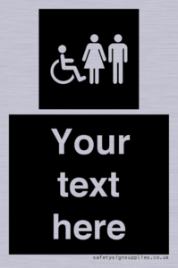 Custom information: black panel disabled female and male